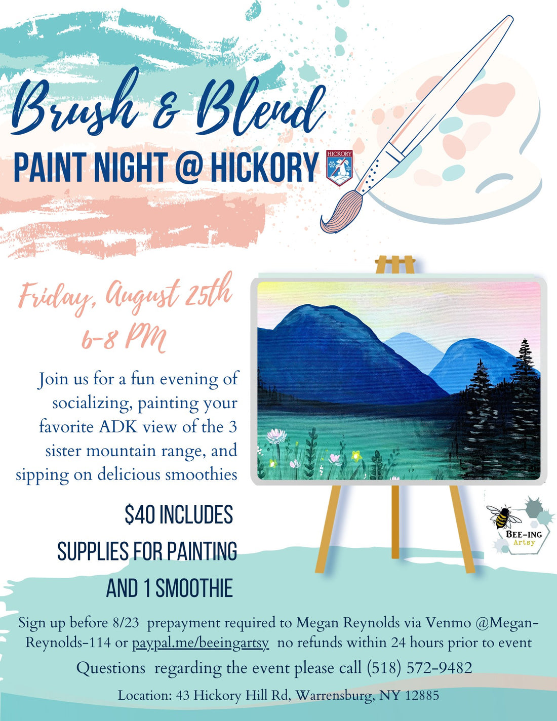 Brush & Blend Paint Night at Hickory